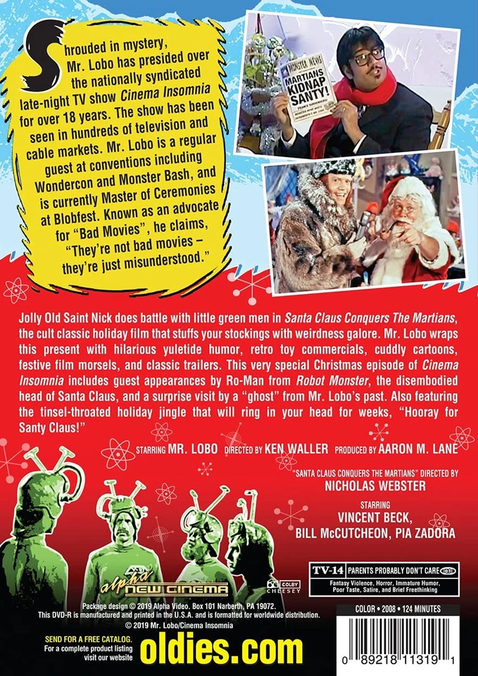Mr Lobo's Cinema Insomnia: Santa Claus Conquers The Martians (DVD) (US IMPORT) - Image 2 of 2