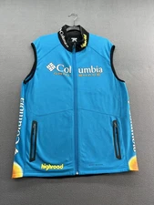 Columbia Vest Mens XL Omni-Shade Highroad Cycling Team Sleeveless Outdoor