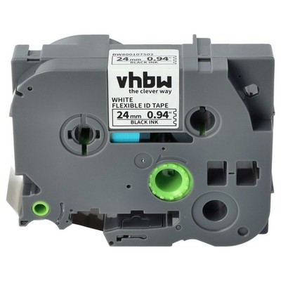 Schriftband Ersatz für Brother TZE-FX251, TZ-FX251 Schwarz/Weiß Flex 24mm 8m