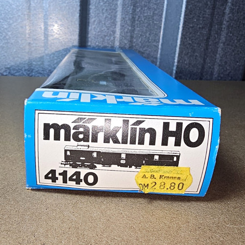 Märklin H0 4140 DB Güterwagen Kranwagen Transport gelb/schwarz/grau | Condition: Gebraucht