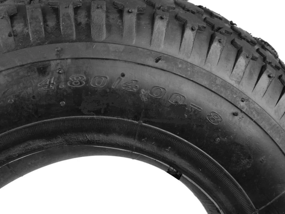 4x Reifen + Schlauch 4.80/4.00-8 Bollerwagen Gartenhänger Sackkarre Schubkarre - Bild 3 von 4