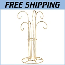 12" H Gold Metal Ornament Stand - Perfect for Showcasing Unique Collectibles