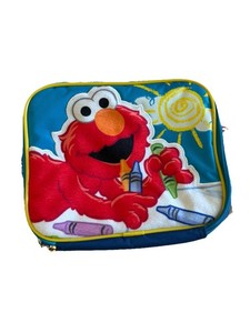 Sesame Street Elmo Coloring Crayons Kids Soft Lunchbox Elementary School Boys