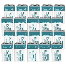 9V 9 Volt Li-ion USB Rechargeable Batteries 1200MAH Ion Battery Pack Lot