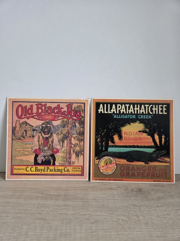 Florida Citrus Crate Label Reproduction Cards Lot of two
