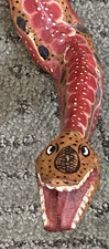 Vintage Hand Carved WOODEN SNAKE Jointed Articulated Folk Art SNAKE24"