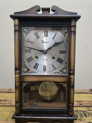 Centurion 35 Day Regulator Wall Clock Wood Case Pendulum Korea