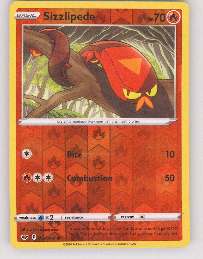 SWSH01: Sword & Shield Base Set #037/202 Sizzlipede (037)
