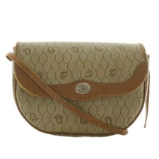 Borsa a tracolla Christian Dior modello a nido d'ape beige marrone vintage au...