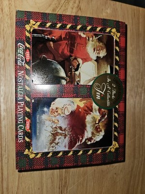 New Sealed 1997 Vintage COCA-COLA 2 Deck Nostalgia Playing Cards