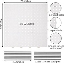 7.5" Crochet Blocking Board with Pegs for Granny Squares