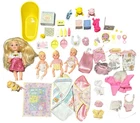 Vintage Mattel Kelly  Barbie Baby Doll Nursery Lot Accessories Tub Bottles 1990s