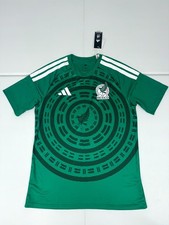 Mexico National 26 Home Fan Jersey Mens Green Adidas Soccer Training Athleisure