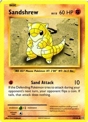 Sandshrew Normal 54/108 XY - Evolutions NM