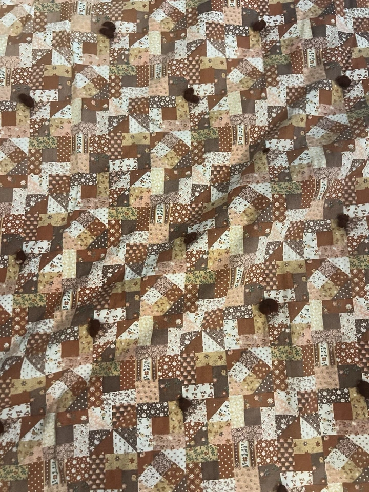 Edredón vintage para niños cachorro perro. Hecho a mano. Acentos florales, súper suaves, EEUC Foto 3 de 4