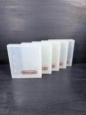 Lot of 5 Clear Plastic Nintendo NES Logo Cartridge Hard Clamshell Case - OEM