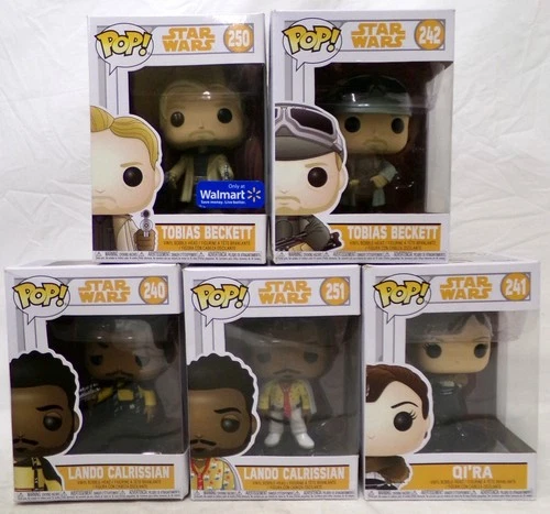 Funko Pop! Star Wars Solo Movie Lot Tobias Beckett Qi'ra Lando Calrissian