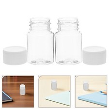 20 Pcs Transparent Plastic Wide Mouth Bottles 15 Ml Empty Pill Storage Jars