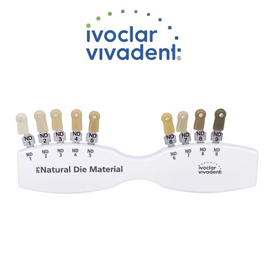 1Set Dental IPS Natural Die Material Shade Guide Ivoclar Vivadent ND1-9 Abutment