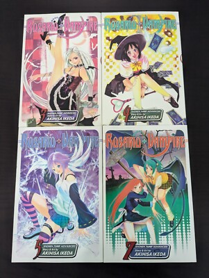 Rosario + Vampire Set of 4 (3,4,5,7) by Akihisa Ikeda Season 1 Manga