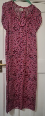 Primrose park pink leopard print dress size m