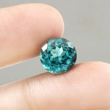 7x7 MM-10 Pcs Lot Natural Green Blue Parti Sapphire Round Cut Loose Gemstone