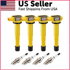 4X spark plugs and ignition coils packs For 03-11 Honda Civic Element CR-V UF311