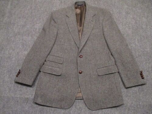 Brooks Brothers Jacket Men's 41R Grey Wool Sport Coat Windowpane Ticket Pocket