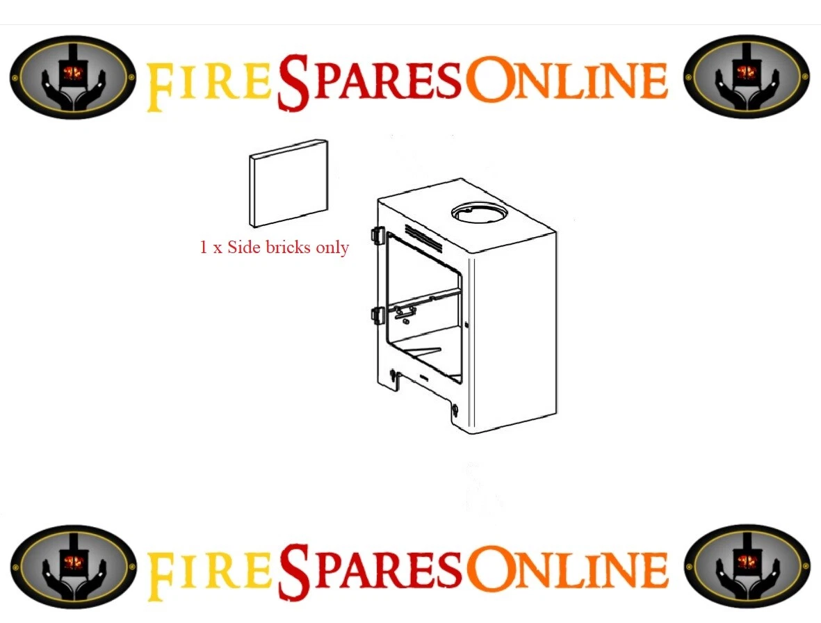 1 x SIDE FIRE BRICK TO SUIT YEOMAN CL3 MULTI FUEL STOVE 175MM X  225MM,CE7810 | eBay