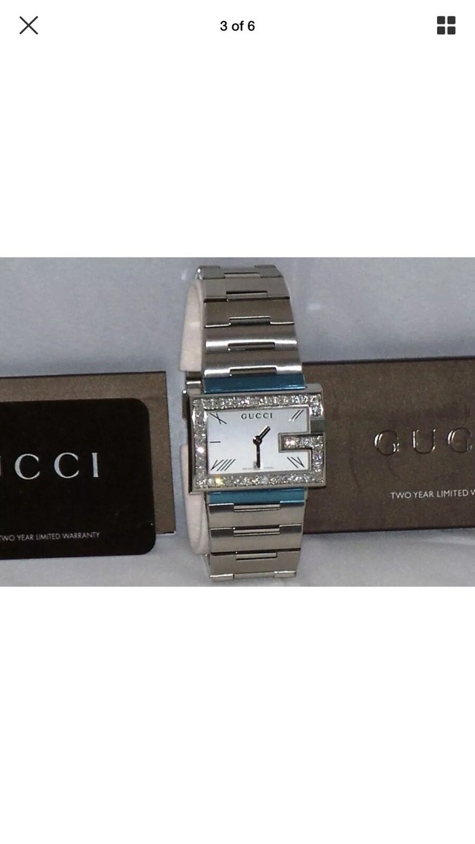 New Men's Gucci white dial 1.92ct.aprx.custom set real Diamond