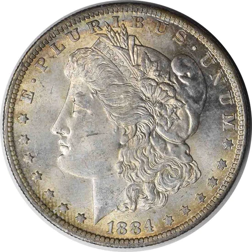 1884-O Morgan Silver Dollar Choice BU Toned Uncertified #254