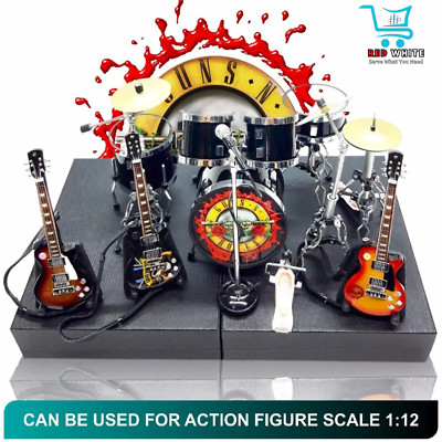 Miniature Guns N' Roses Drum Set + Guitar & Mic-Free Shipping