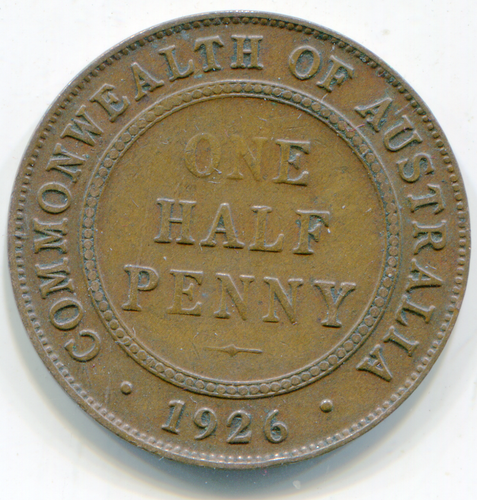 Australia 1/2 Penny 1926 KM-22 lotmar9228