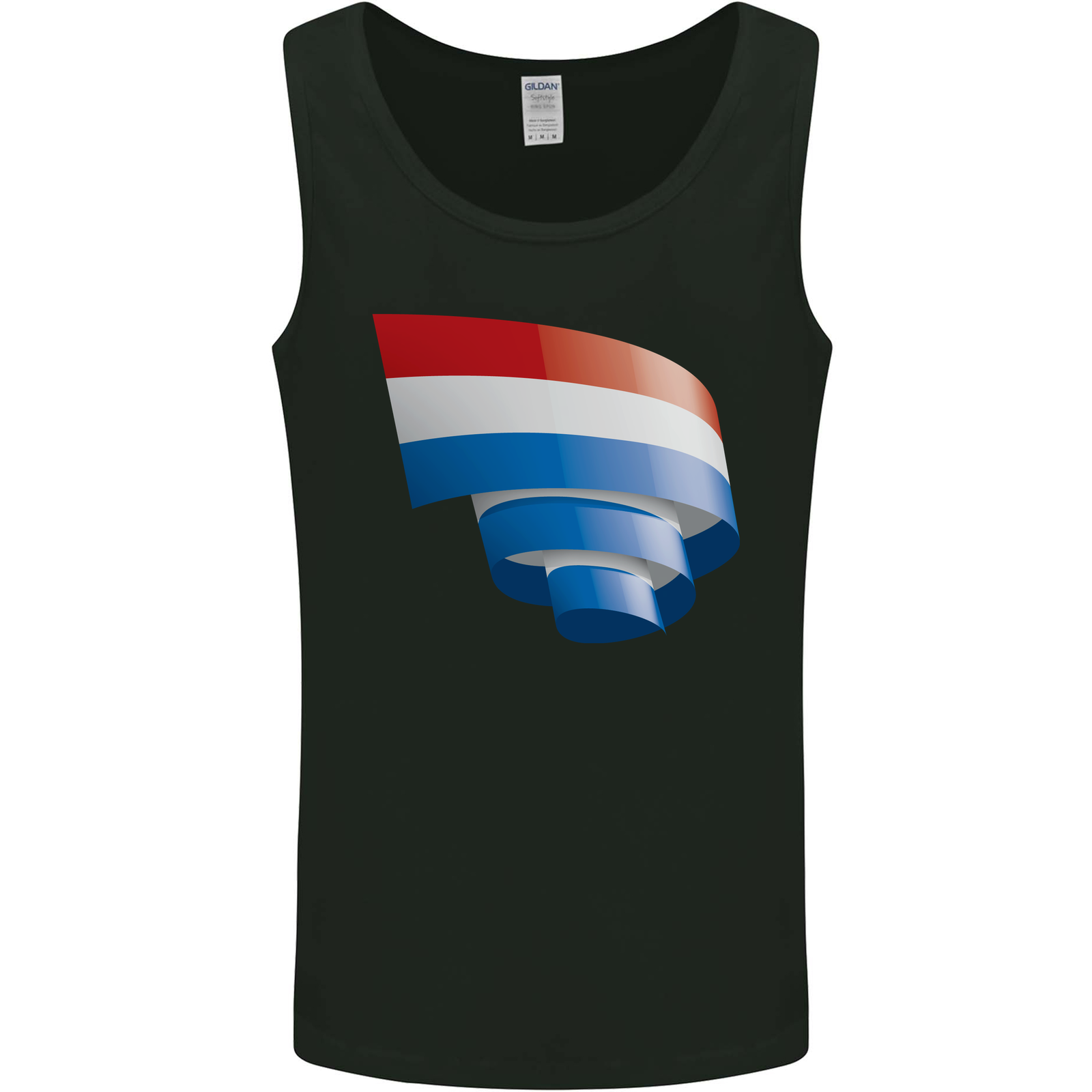 Curled Netherlands Flag Holland Dutch Day Football Mens Vest Tank Top