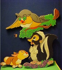 Disney Bambi's Thumper and Flower Pressboard wall CUT OUT hangings