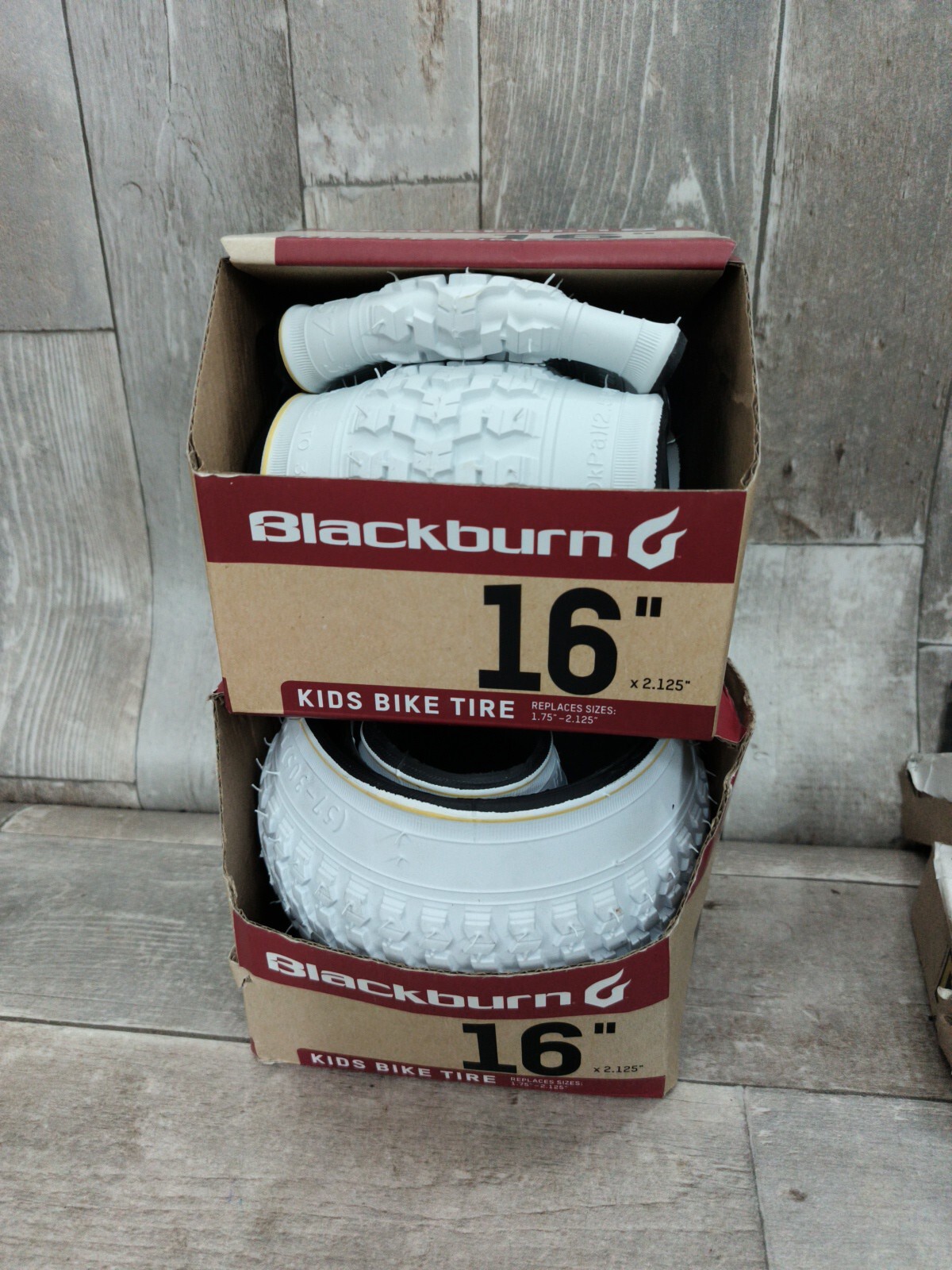 NEW (2 PACK) BLACKBURN KIDS BIKE TIRE 16", WHITE Puncture Resistant 1.75"-2.125"