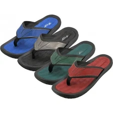 Men's Flip Flops Slippers Sport Sandals Blue Black Green Red Sizes 7-12 New