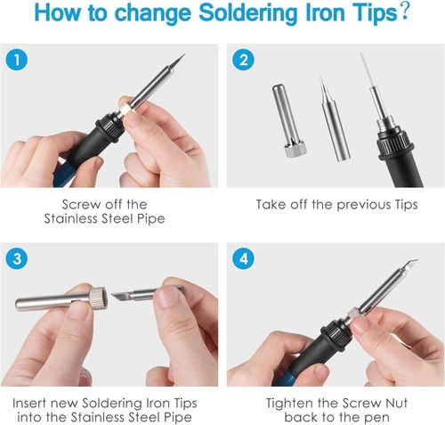 60W Soldering Iron Kit Electronics Welding Irons Solder Tools With multimeter A - Picture 10 of 13