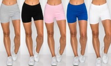 New Womens Cotton Spandex Stretch Shorts Yoga Dance Bike Workout Walking S M L