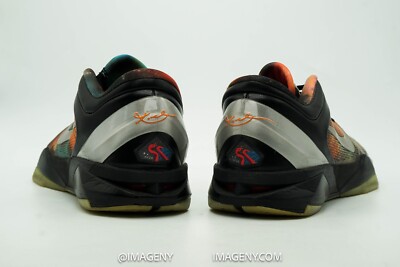 NIKE KOBE 7 USED SIZE 10 ALL STAR GALAXY BLACK SILVER ORANGE VOLT