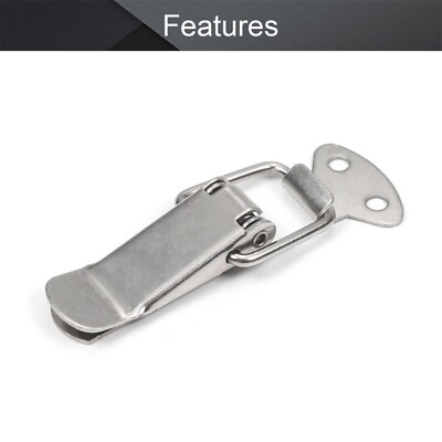 56-120mm Length Iron Draw Hasp Latch Catches Spring Lockable Trunk Tool Box