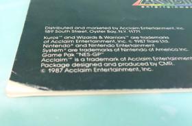 Wizards & Warriors (NES, 1987) Acclaim Nintendo Video Game & Manual TESTED WORKS