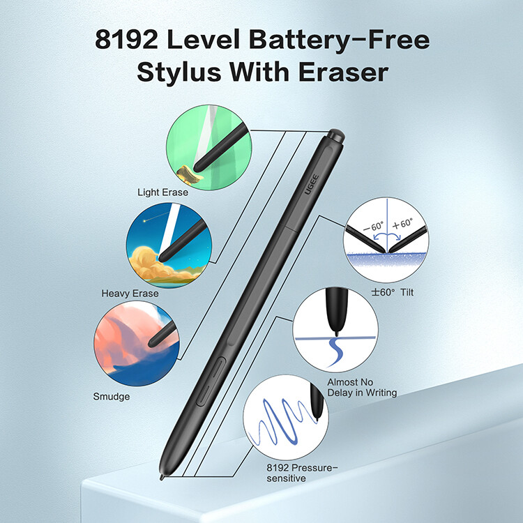 UGEE U1200 Drawing Tablet with Screen 11.9 inch Animation Art Tablets