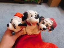 Walt DIsney Store 10" 102 Dalmatians Christmas Stocking Dogs Bean Bag Toy NWT