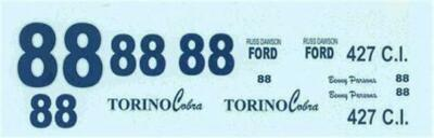 #ad Winscals #88 Torino Cobra 1969 Benny Parsons Nascar decal $15.00