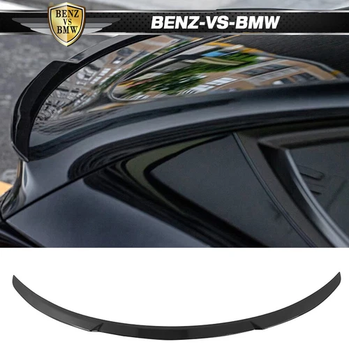 Fits 20-25 Tesla Model Y 4-Door Rear Trunk Spoiler Wing Gloss Black ABS