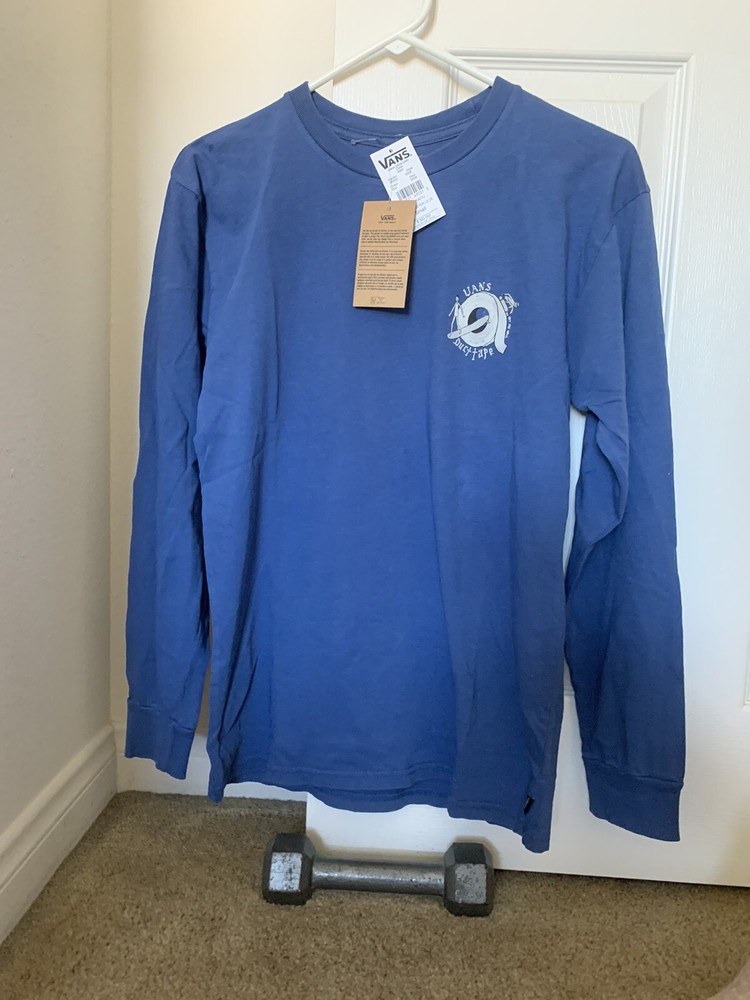 Men New Vans JT Joel Tudor Tee Shirt Duct Tape Blue (DTl 22 Poster LS DC) $50