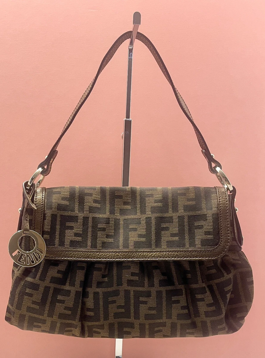 FENDI Zucca Chef Shoulder Bag Brown