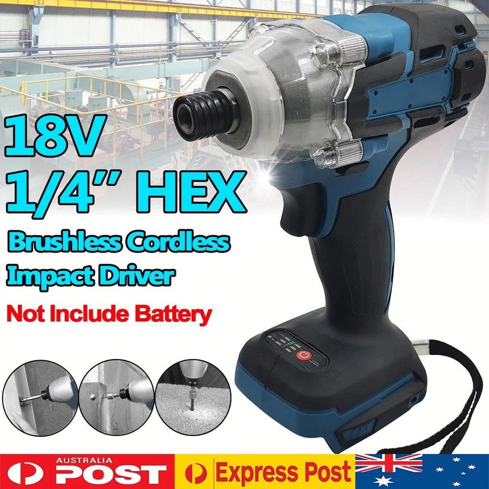 Cordless Brushless Impact Wrench Driver Tool Replace Body For Makita 18V Battery