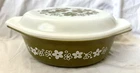 Pyrex Spring Blossom 043 Oval Casserole Dish with Lid 1.5 QT Vintage